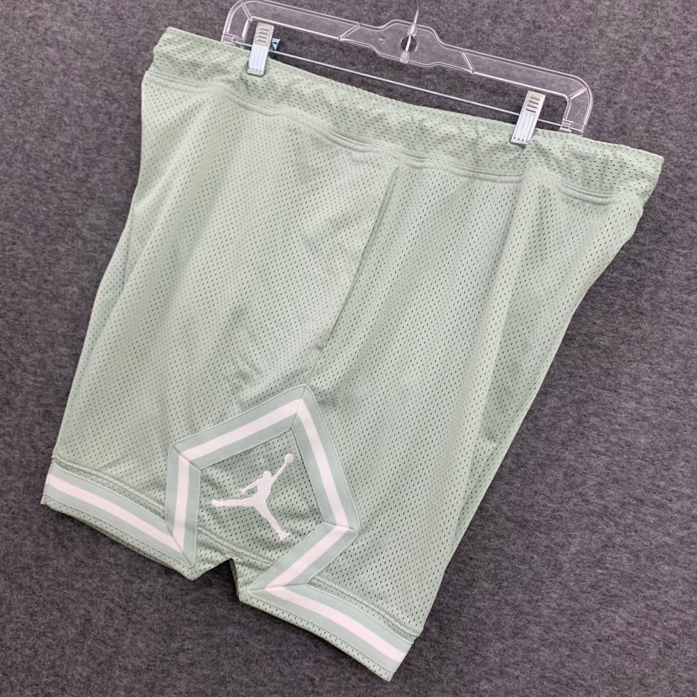 Jordan Diamond Mesh Men 2XL Basketball Short Mint Green White Jumpman DM1367-017